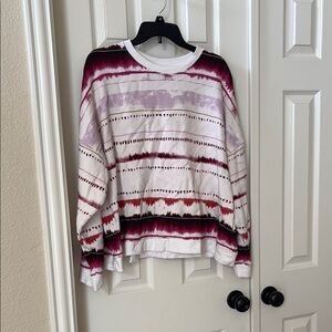 Striped Tie-Dye Sweatshirt